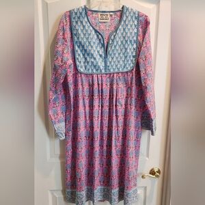 Eva Pink Pineapple Jaipur Dress